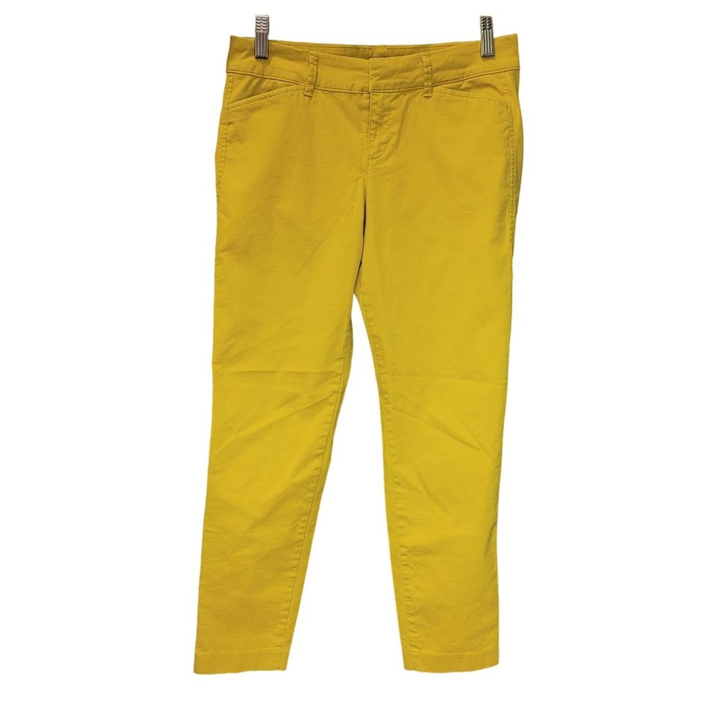 Old Navy Women's Yellow Pixie Straight Leg Jeans 2